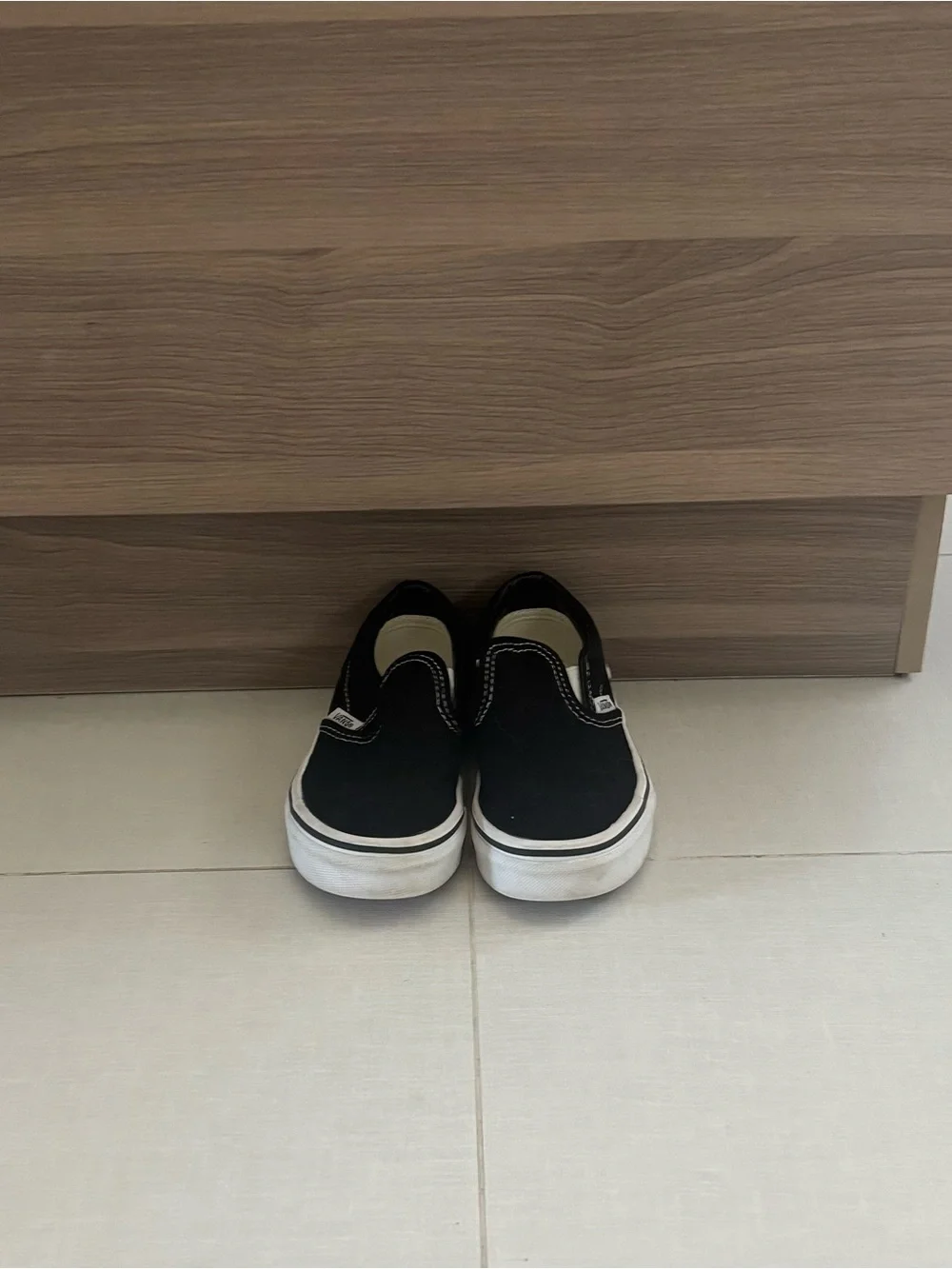 Vans Kids Black & White Slip-On Sneakers